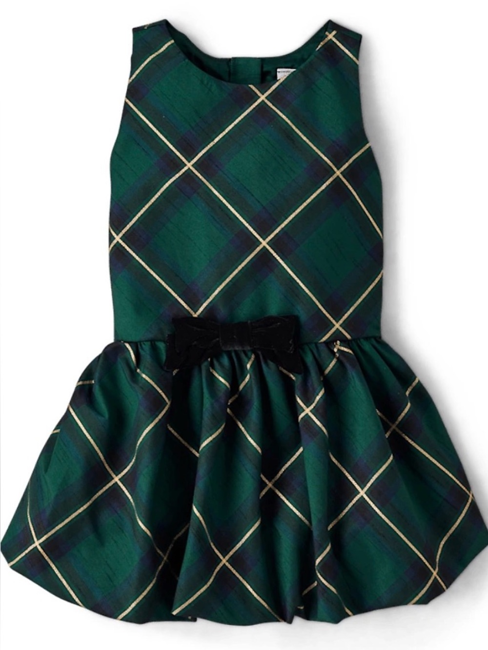 Gymboree Green Gold Plaid Royal Holiday Bubble Dress 5T NWT